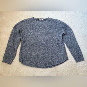 Fat Face grey cotton crew neck pullover sweater, sz L